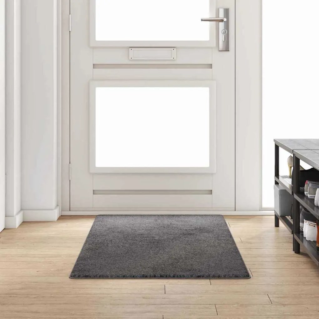 vidaXL Runner de Carpete Cinzeto 80 x 200 cm 100% Polipropileno Tuft