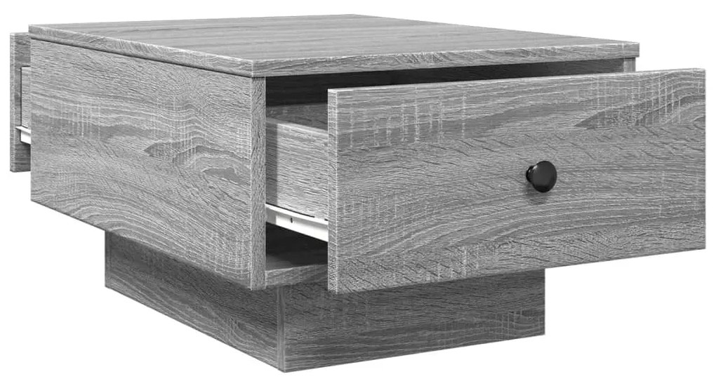 Mesa de centro 60x45x31 cm derivados de madeira cinzento sonoma