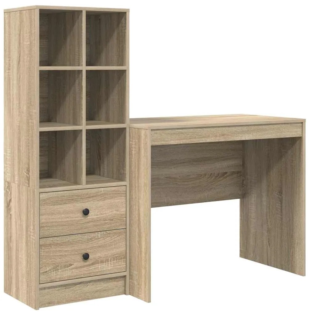 Mesa com Armazenamento Carvalho Sonoma Madeira Derivada
