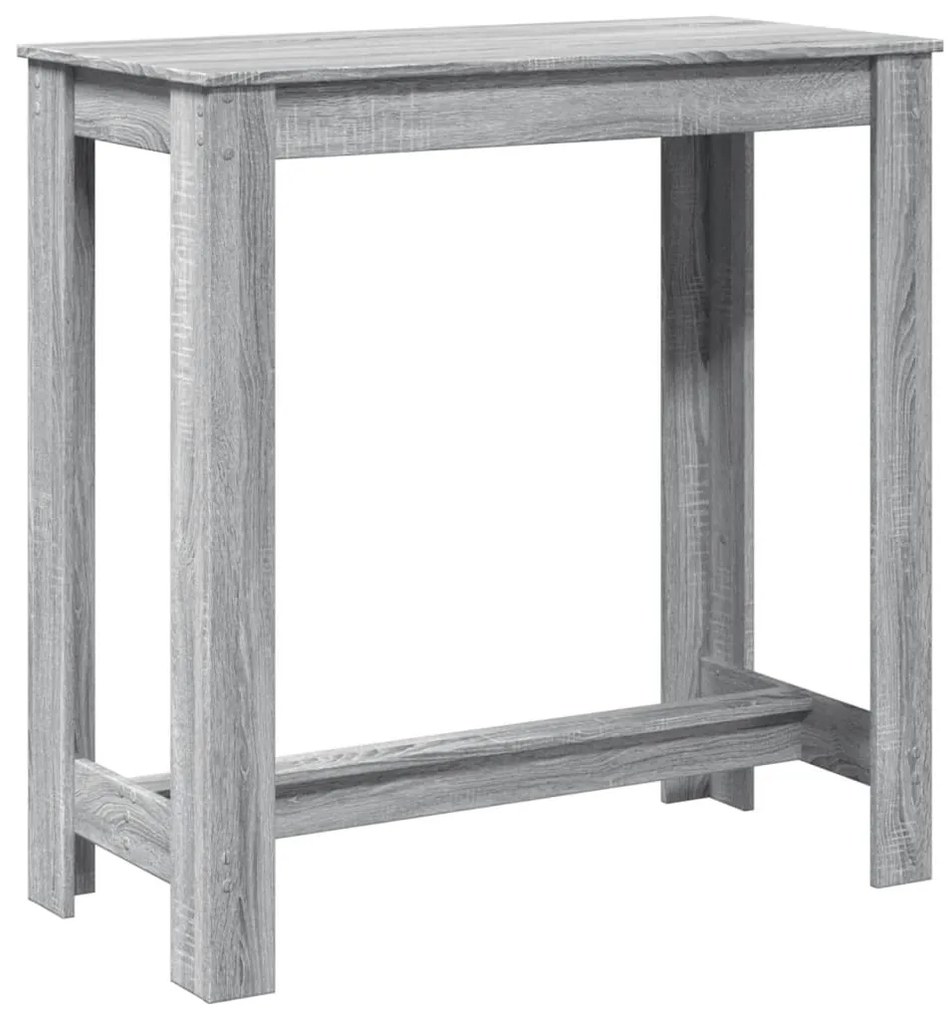 Mesa de bar 102x50x103,5cm derivados de madeira cinzento sonoma