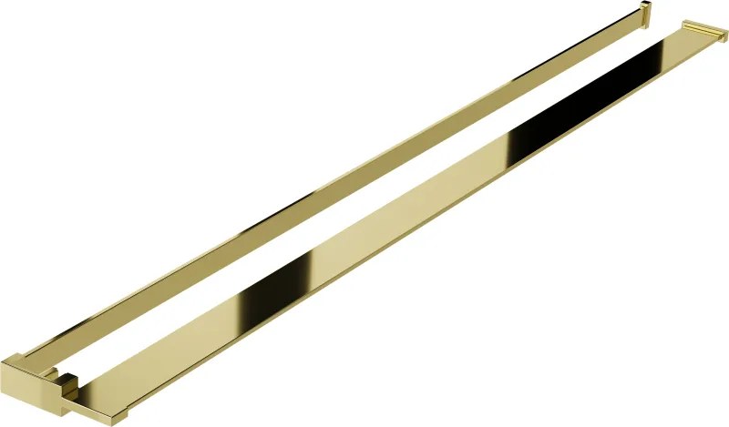 Mexen prateleira para parede de duche com suporte para toalhas, dourada - 800-02-50