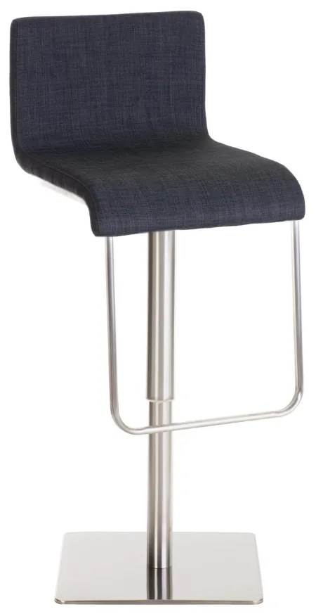Banco de bar Limon em tecido 41 x 80-103 x 46 cm Cinzento escuro