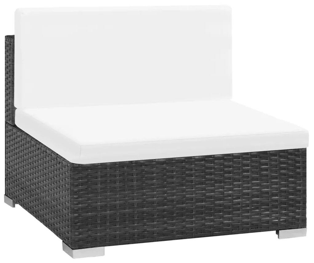 Conjunto de Sofás Lounge Hawaina para Jardim - Vime Preto - Design Nat