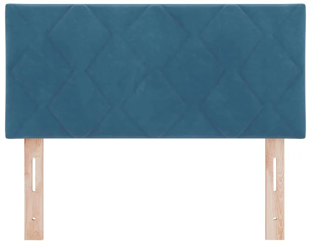 Cabeceira com Design de Diamante, Azul Escuro, 100 cm, Veludo