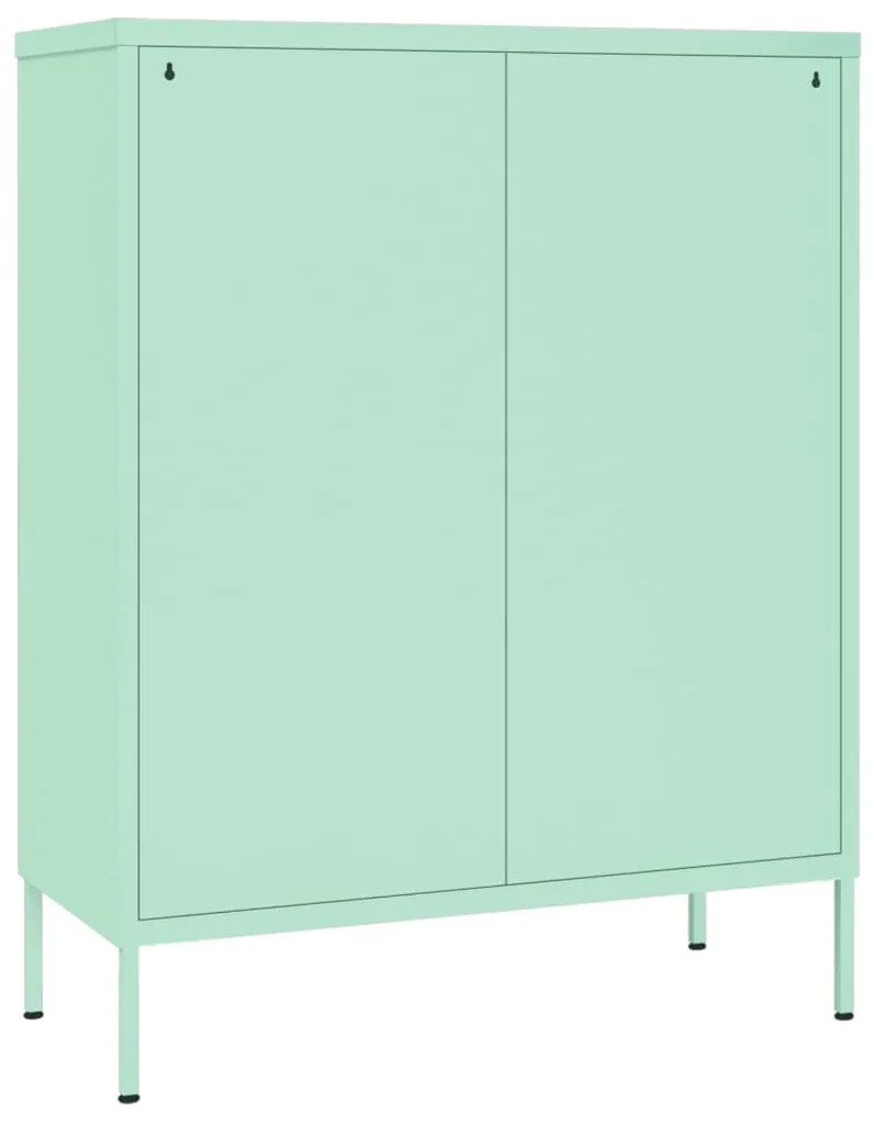 Armário com gavetas aço 80x35x101,5 cm verde-hortelã