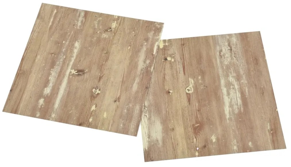 Tábuas de soalho autoadesivas 20 pcs 1,86 m² PVC castanho