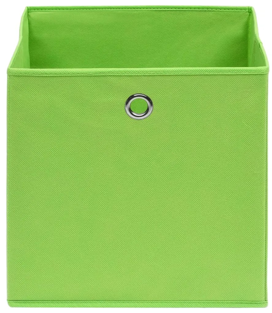 Caixas arrumação 4 pcs 28x28x28 cm tecido-não-tecido verde