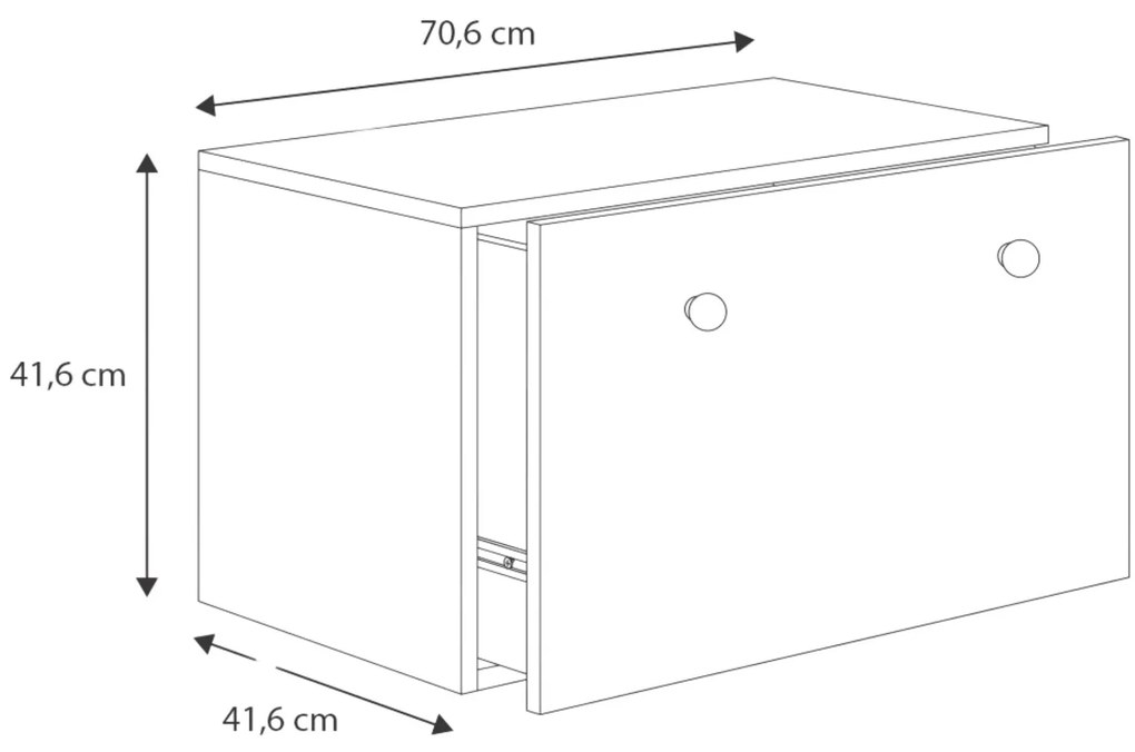 Baú de brinquedos Inga branco com pegas rosa