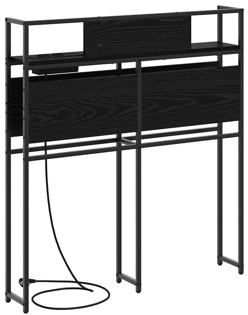 Cabeceira de armazenamento com cabeceira Carvalho preto 90 cm