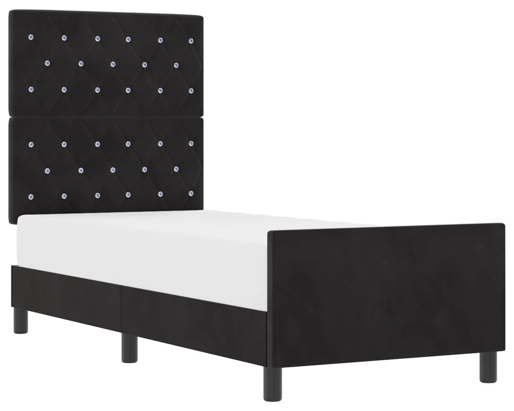 Cama vidaXL Preta 80x200 cm Veludo