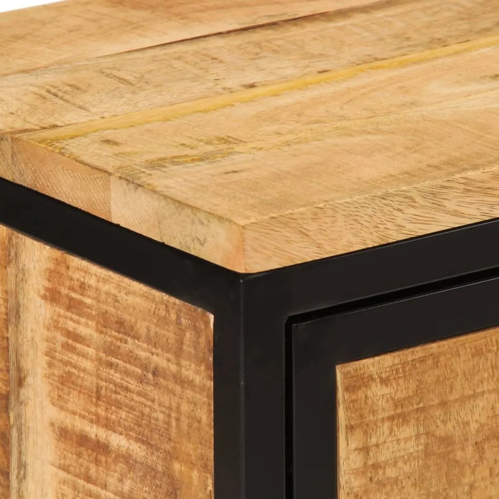 Mesa de cabeceira 40x30x52,5 cm madeira mangueira áspera maciça