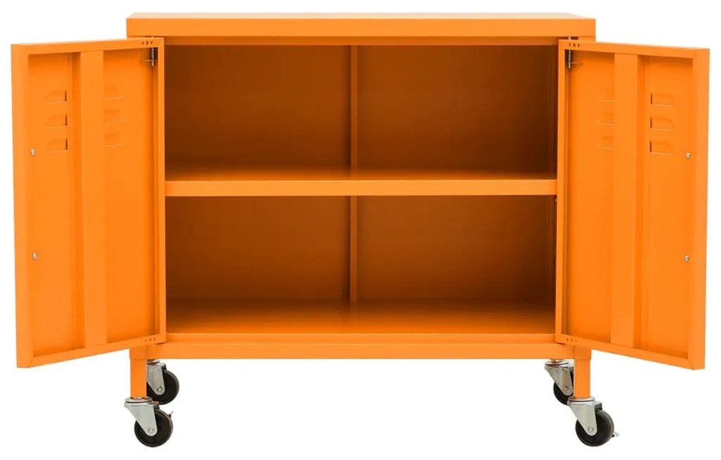 Armário de arrumação aço 60x35x56 cm laranja
