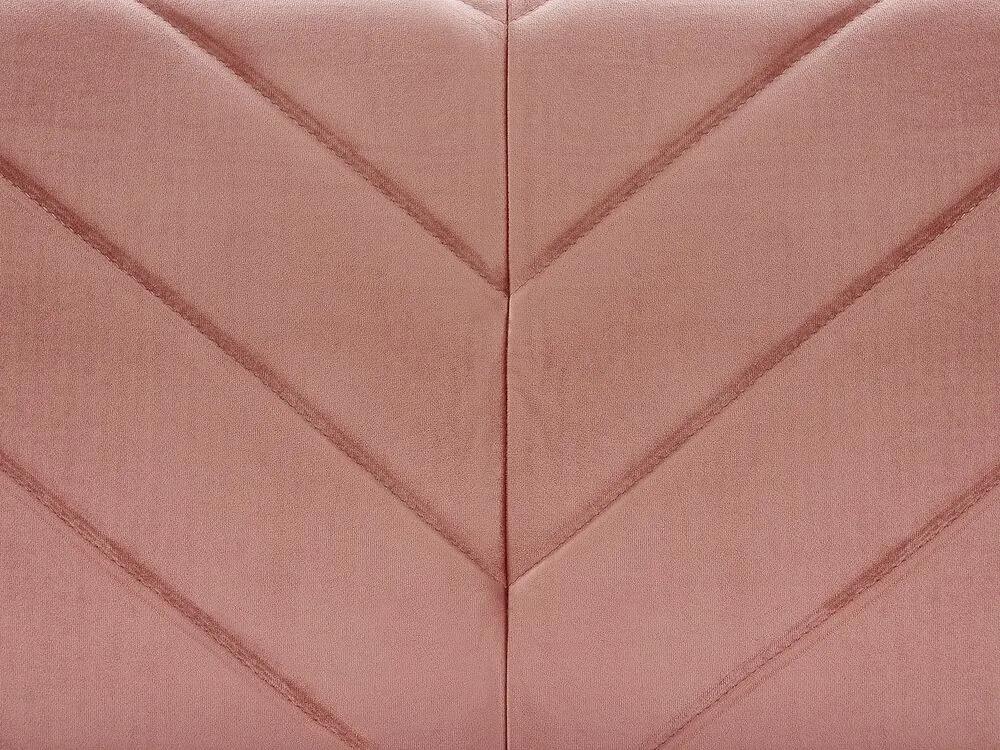 Sofá-cama de 3 lugares em veludo rosa SENJA Beliani