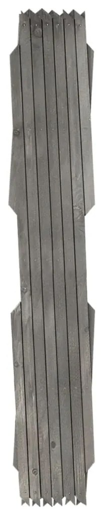 Cercas em treliça 5 pcs 180x60 cm abeto maciço cinzento