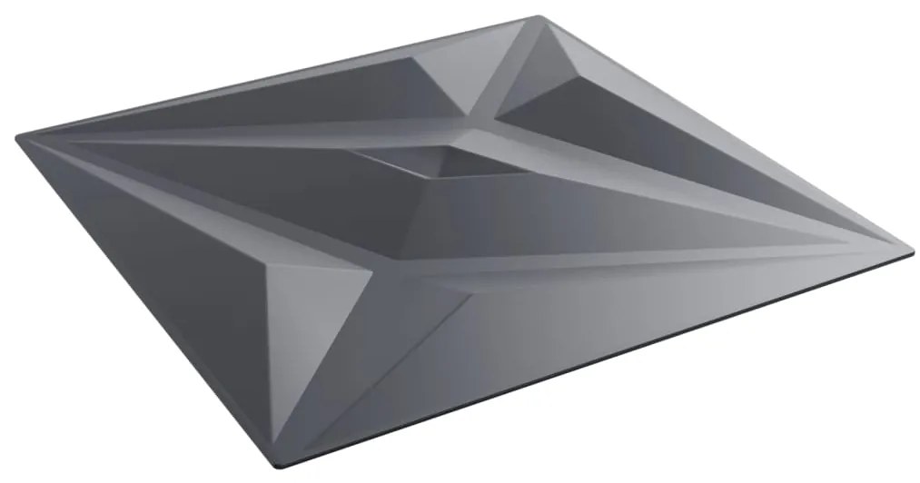 Painéis de parede 12 pcs 50x50 cm 3m² XPS estrela cinzento