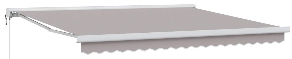 vidaXL Toldo Retrátil Cinzento-claro 400 × 300 cm Tecido e Metal