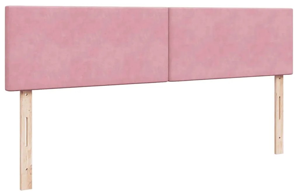 Estrutura de cama otomana com colchão 180x200 cm veludo rosa