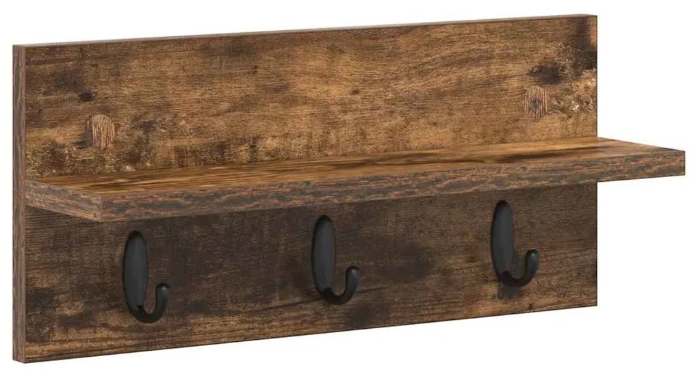Cabideiro de Parede Carvalho fumado 40 x 10.5 x 18 cm