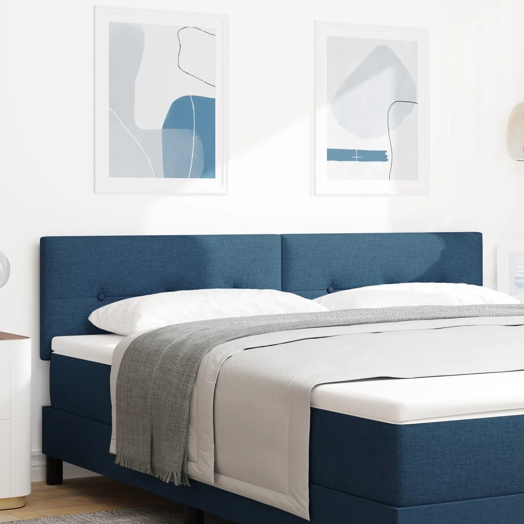 vidaXL Cabeceira com Botões Azul 180 cm Tecido