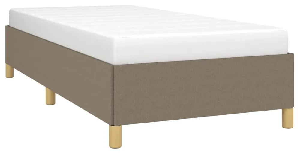 Estrutura de cama 90x190 cm tecido cinza-acastanhado