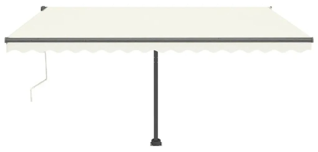 Toldo automático com LED e sensor de vento 450x300 cm creme
