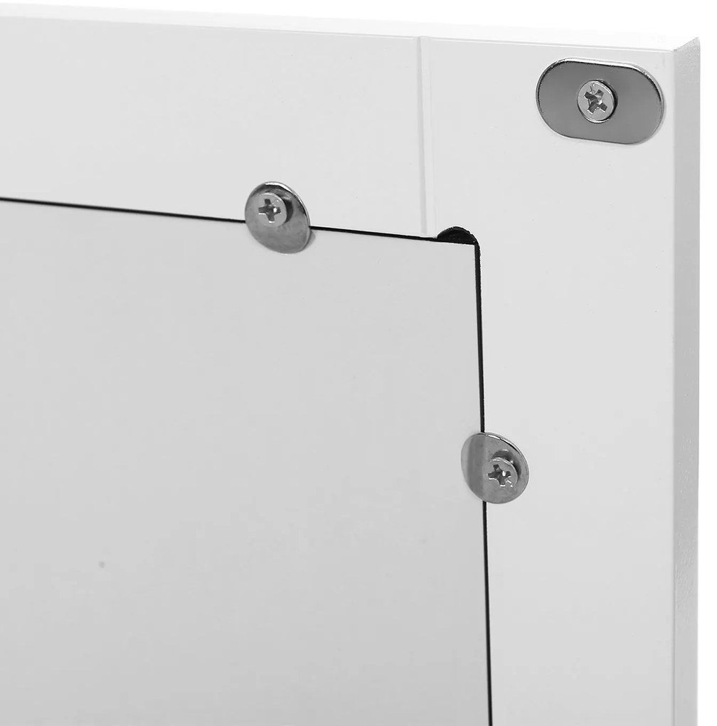 Armário de espelho com porta dupla 56 x 58 x 13 cm branco