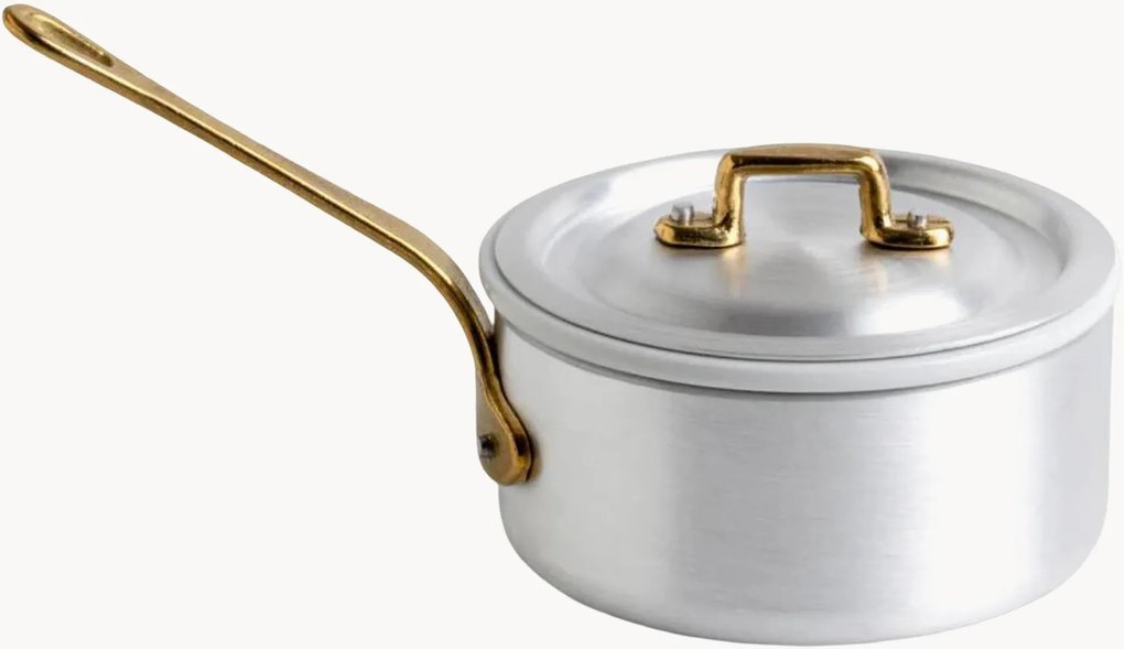Panela com pega, tampa e inserção em porcelana Le Mini, conjunto de 3