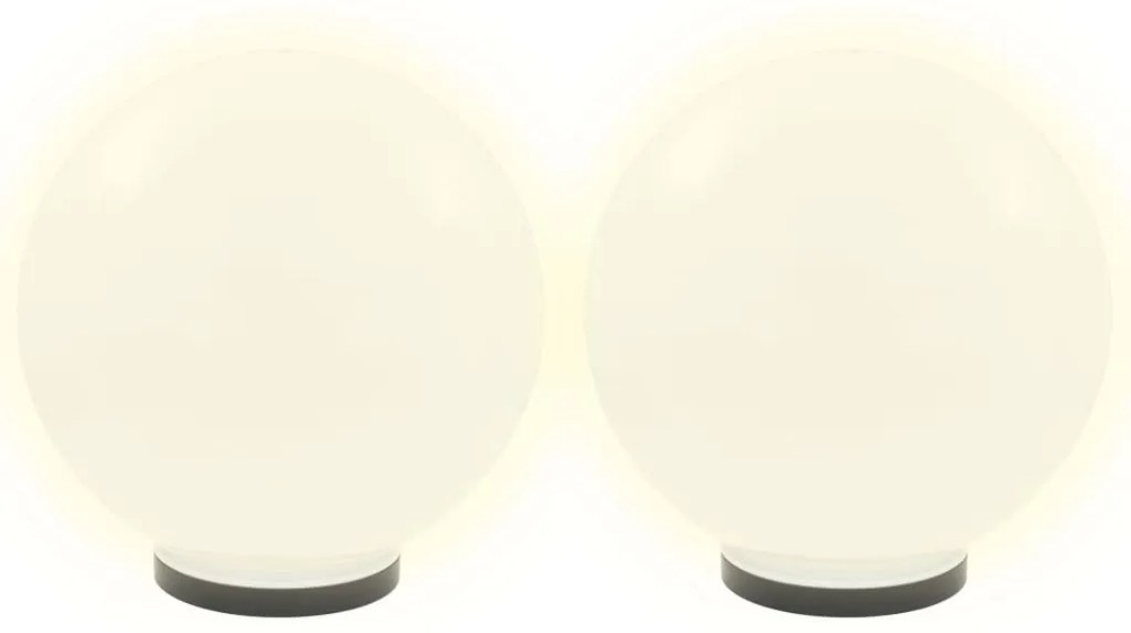 Candeeiros esféricos LED 4 pcs 40 cm PMMA