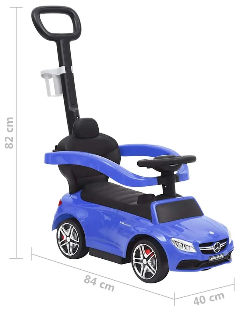 Carro infantil de empurrar Mercedes-Benz C63 azul
