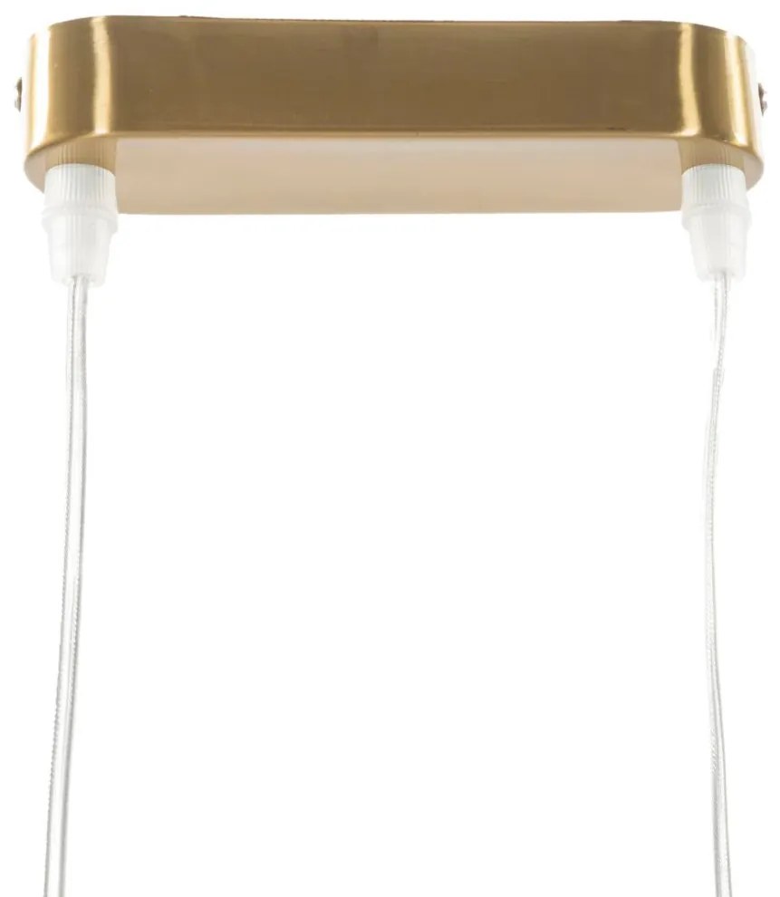 Candeeiro de Teto "Japan" — 115x30x36 cm — Ferro Dourado e Esferas de