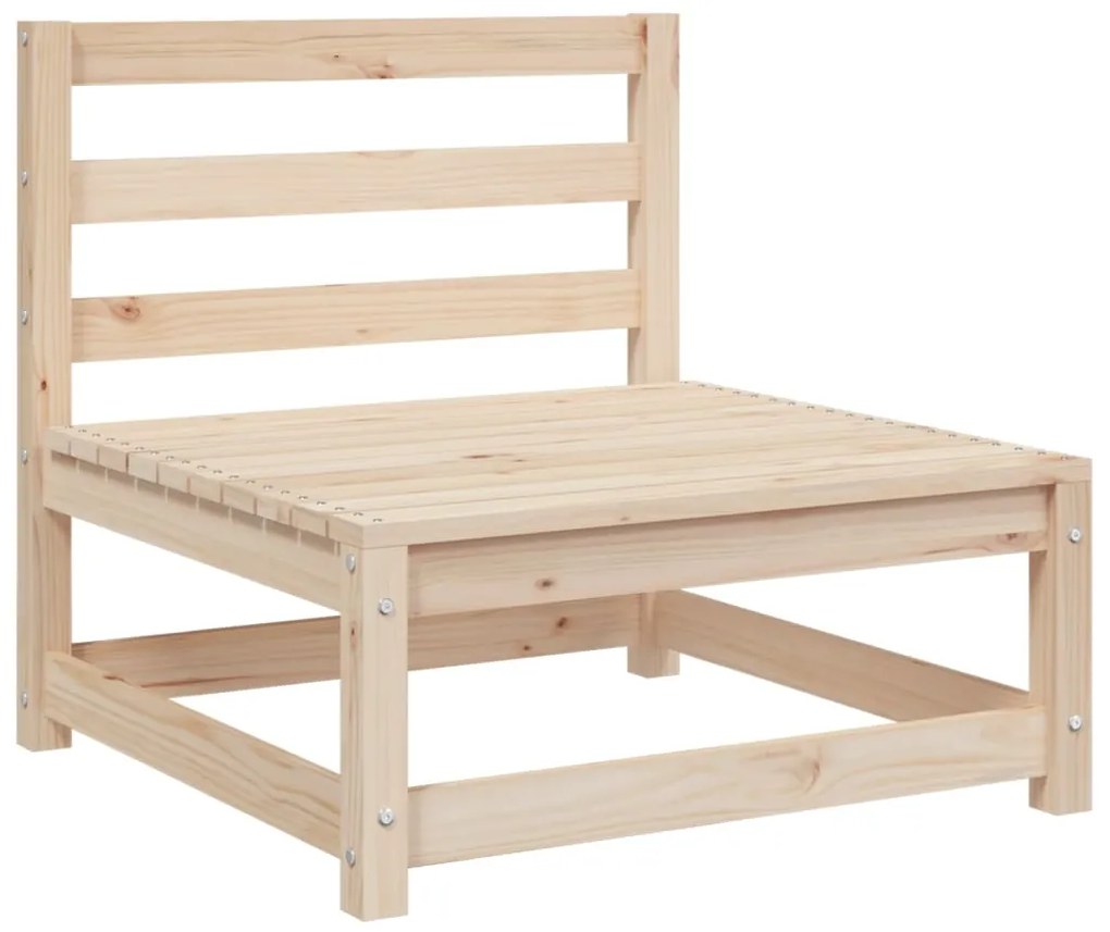 7 pcs conjunto de sofás para jardim madeira de pinho maciça