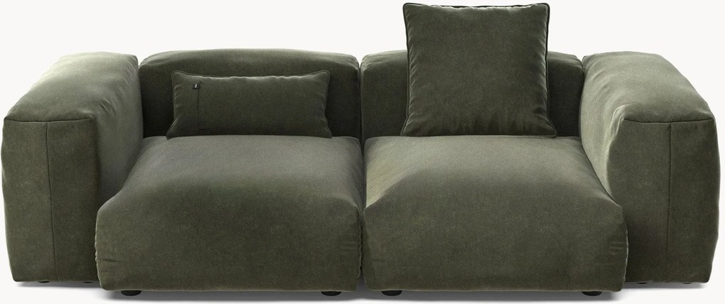 Sofá modular em veludo Vetsak (2 lugares)