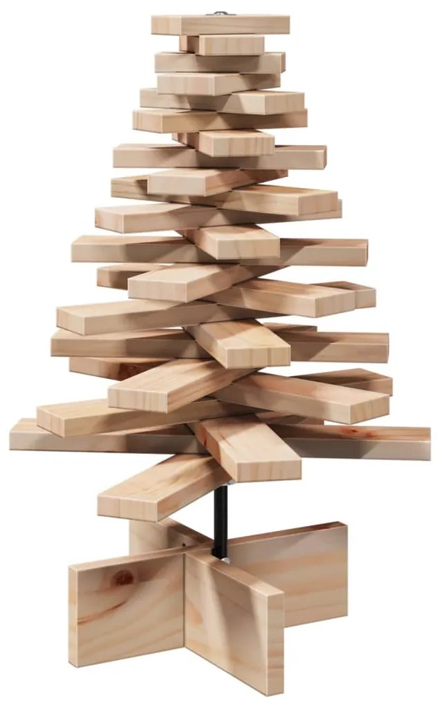 Árvore de Natal decorativa 60 cm madeira de pinho maciça
