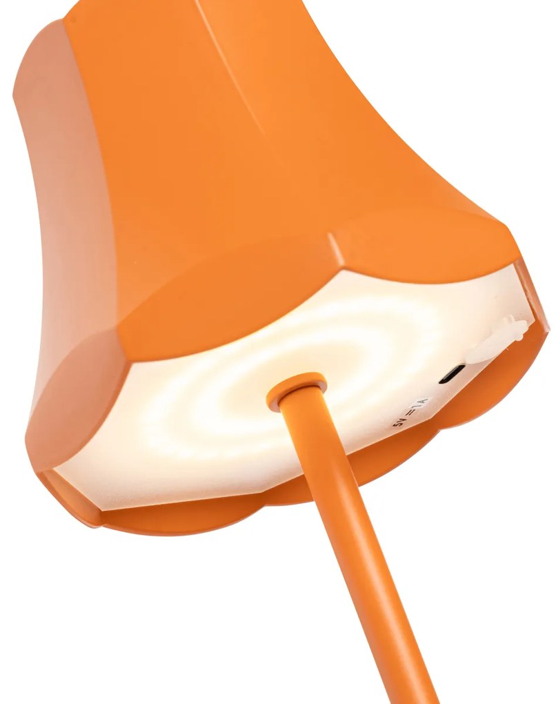 Conjunto de 2 Candeeiros de Mesa Retro Laranja Recarregáveis IP44 - Granny