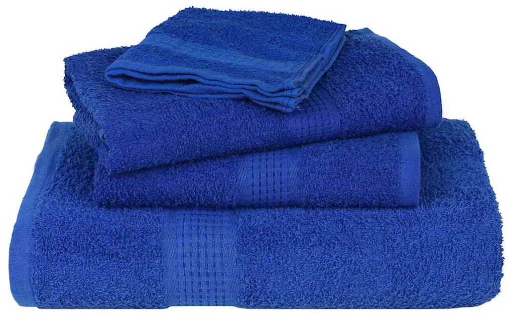 Toalhas de mãos 4 pcs 50x100 cm 360 gsm 100% algodão azul