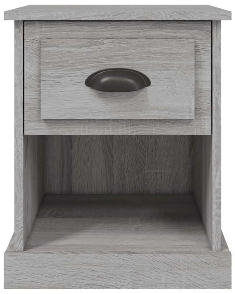 Mesa de cabeceira 39x39x47,5 cm derivados madeira cinza sonoma