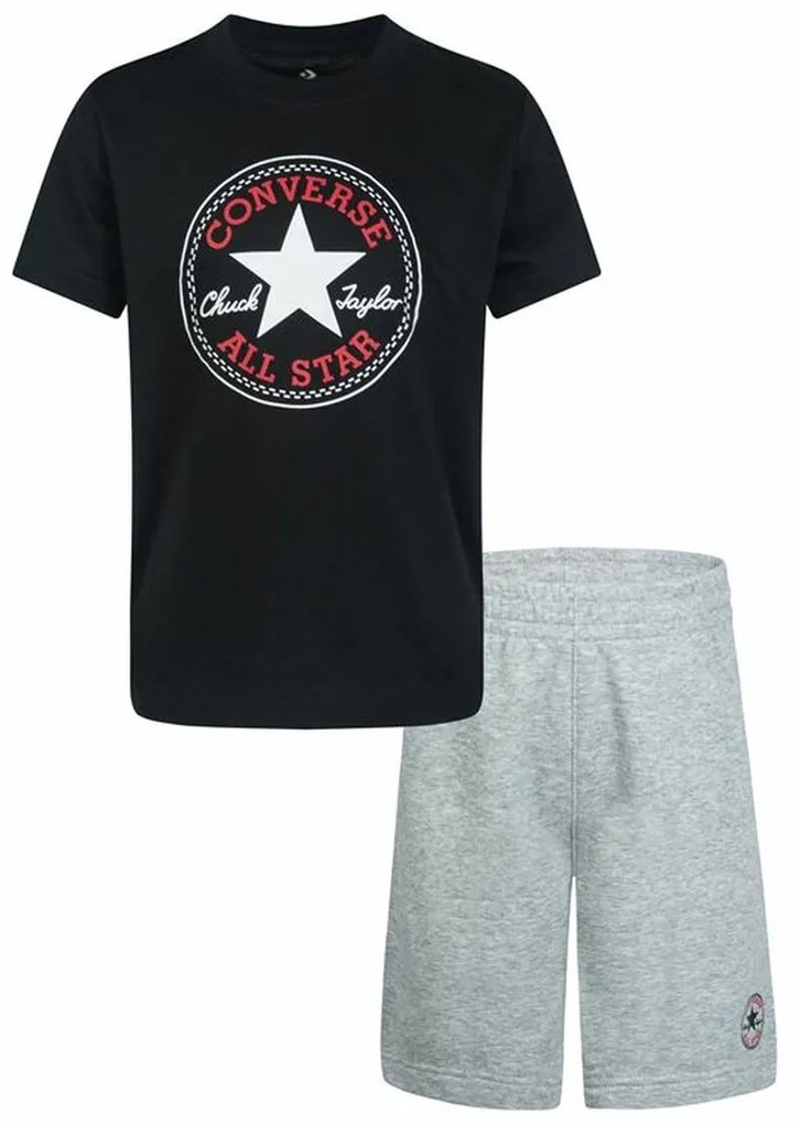 Conjunto Desportivo para Crianças Converse Core Tee Preto/cinzento 4-5 Anos