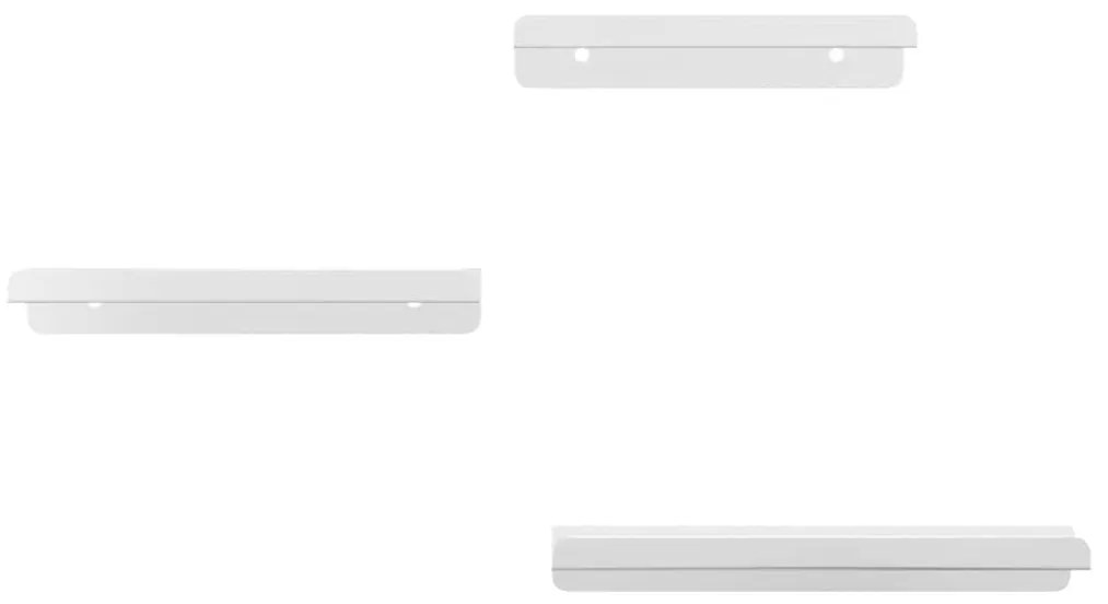 Prateleiras de parede 3 pcs aço inoxidável prateado