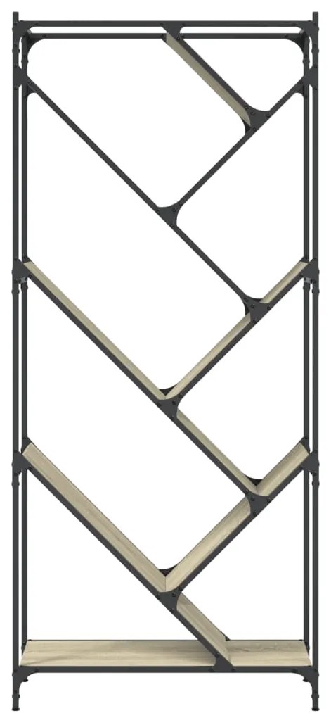 Estante 79x30x180 cm derivados de madeira/metal carvalho sonoma