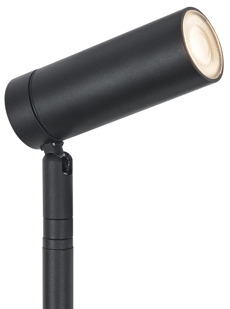 Foco de jardim preto 40cm incl. LED ajustável IP65 incl. cabo e ficha - Carl Moderno