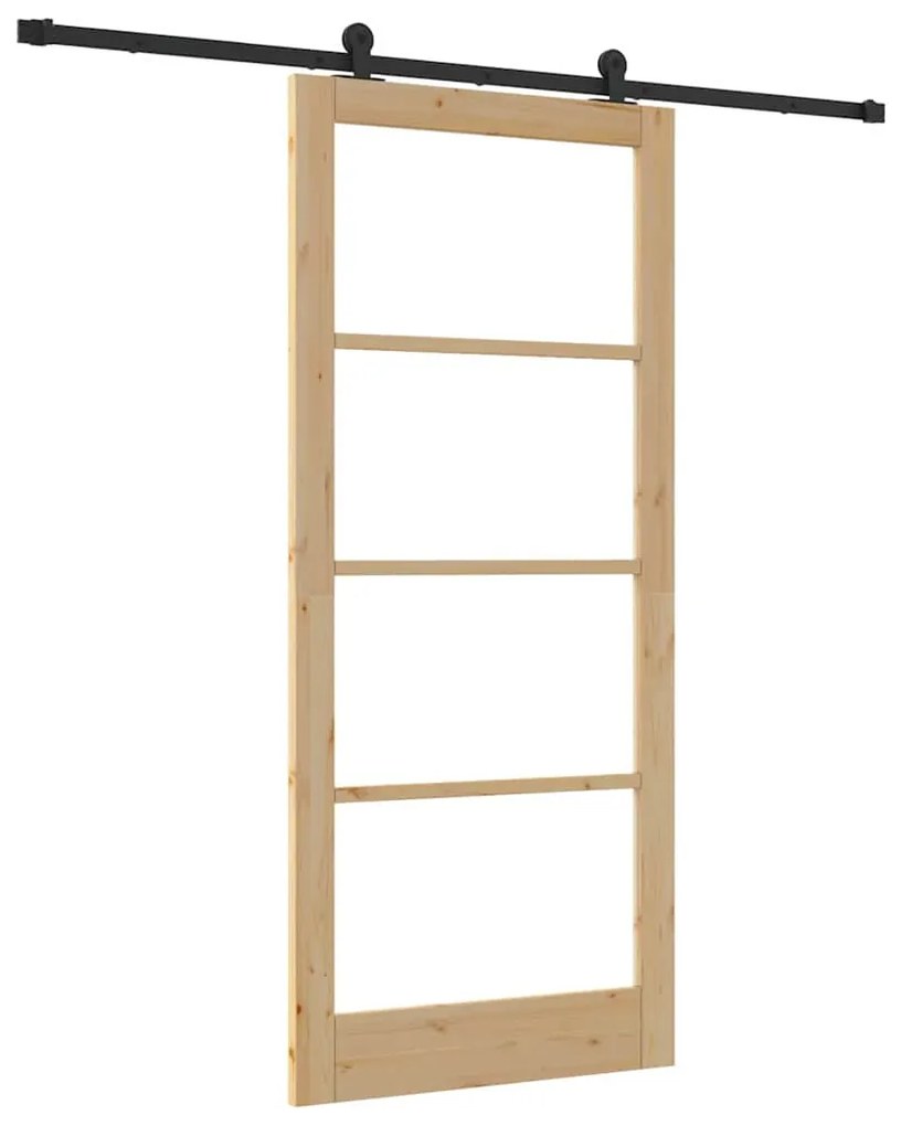 Porta Deslizante vidaXL com Conjunto de Ferragens 'ORKDAL'93x211 cm