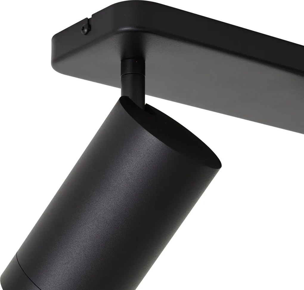 Candeeiro de Teto Moderno Preto 2 Luzes GU10 70mm - Jeana Luxe