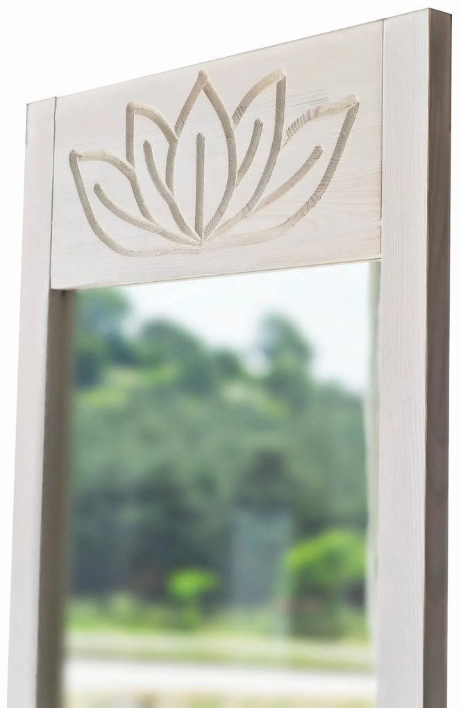 Espelho Cheval Lotus – Branco – 55x155x2 cm