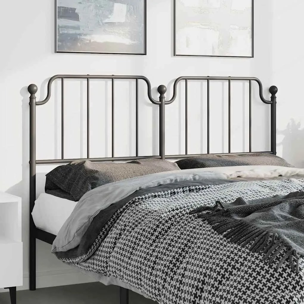 Cabeceira de cama 150 cm metal preto