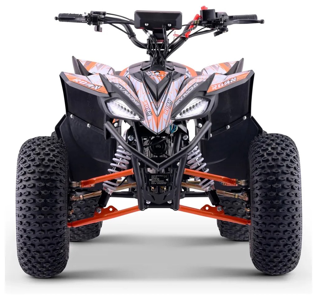 MINI MOTO 4 GASOLINA PARA CRIANÇAS 125cc Roan Ratte R8 automático com Marcha Atrás Laranja