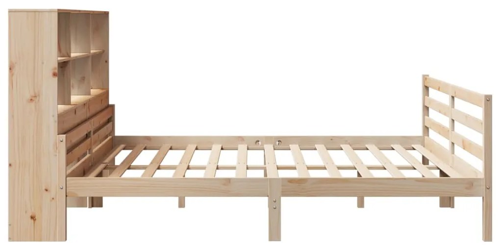 Cama com estante sem colchão 200x200 cm pinho maciço