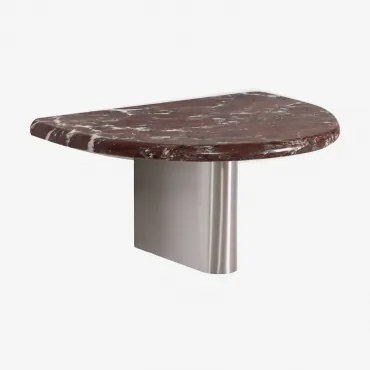 Mesinha De Cabeceira Flutuante 40x30 Cm Mayeli Mármore Vermelho Vinho - Sklum