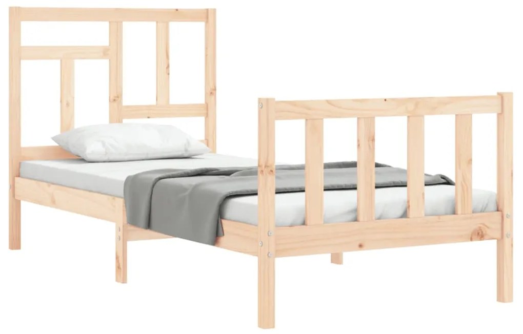 Cama sem colchão 90x200 cm madeira de pinho maciça