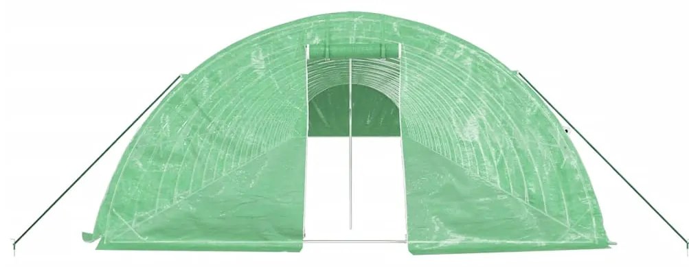 Estufa com estrutura de aço 120 m² 24x5x2,3 m verde