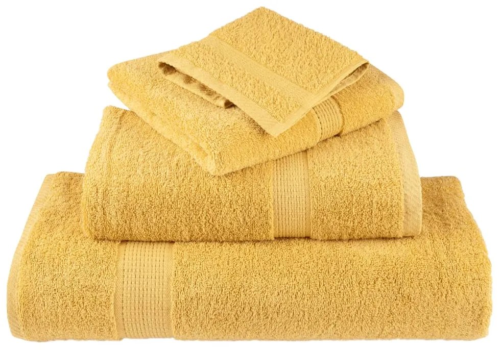 Toalhas de mãos premium SOLUND 4pcs 30x30 cm 600 g/m2 dourado